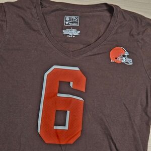 Cleveland Browns Baker Mayfield T-Shirt Fanatics NFL Pro Line Women S Brown #6
